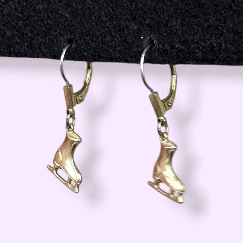 V. K&L German Dainty Figure Skating Earrings - Picture 2 of 5